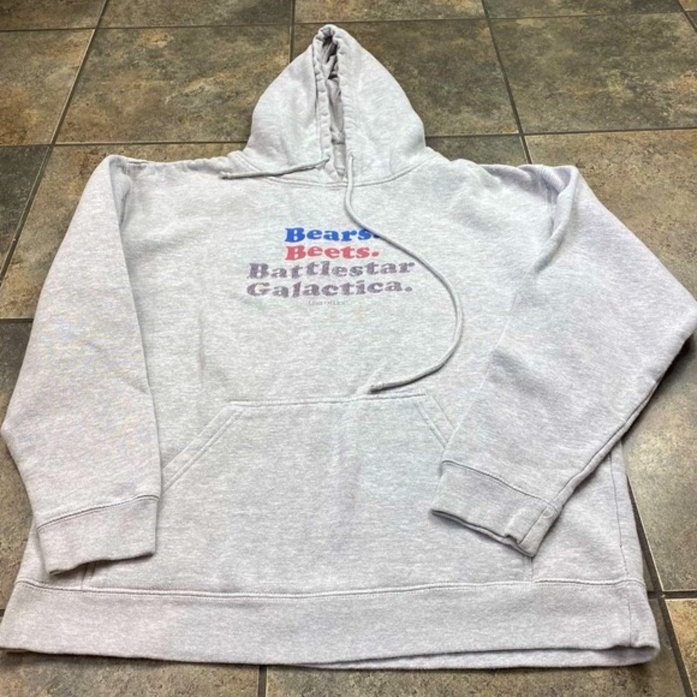 The Office Gray Hoodie Beets Bears Battlestar Galactica Size Large